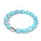 Blaue Orchidee | 925er Sterlingsilber | Glühwürmchen-Glasblütenarmband